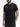 Camiseta preta masculina de algodão Pima mantendo a cor profunda