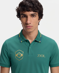 Polo Manga Curta Piquet Brasil Ziol