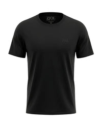 Camiseta Ziol Pima SilkTouch Preto masculina, frente da peça sem modelo, algodão peruano Pima