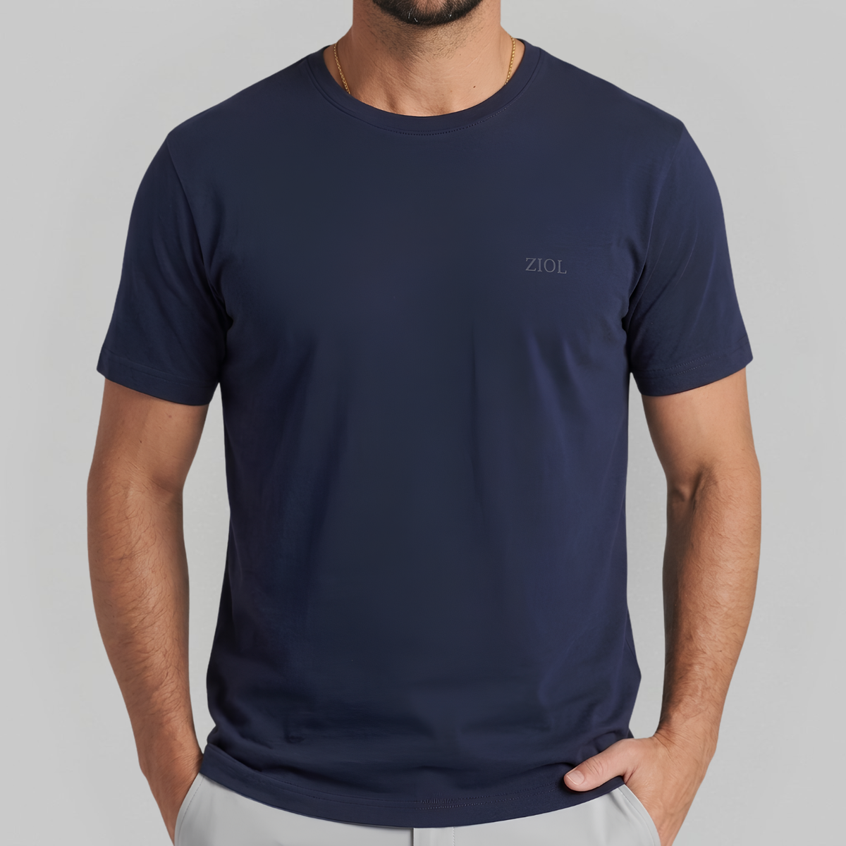 Camiseta de algodão peruano que mantém a forma e a cor depois de dezenas de lavagens