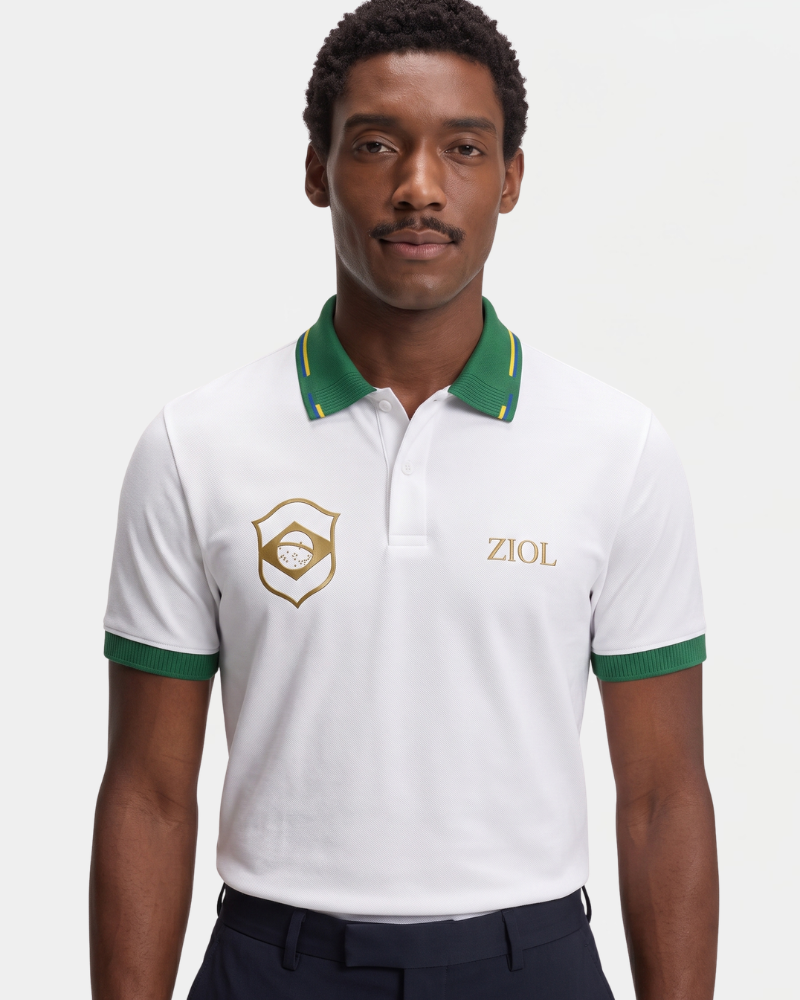 Polo Manga Curta Piquet Brasil Ziol