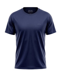 Camiseta Ziol Pima SilkTouch Marinho masculina, frente da peça sem modelo, algodão peruano Pima
