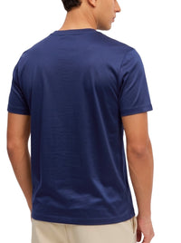 Camiseta Ziol Pima SilkTouch Marinho masculina em algodão peruano Pima, vestida pelo modelo, foto 5