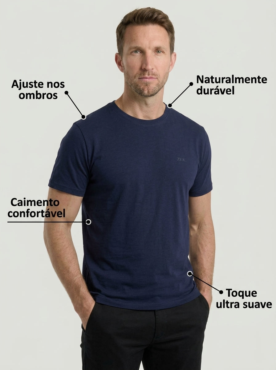 Camiseta Manga Curta Pima Cotton Clássica
