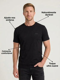 Camiseta Manga Curta Pima Cotton Clássica