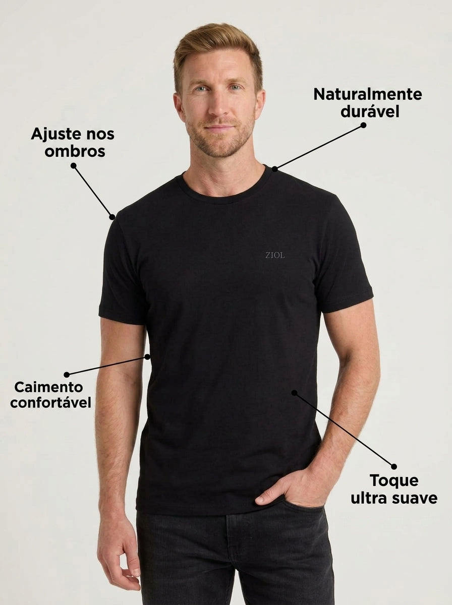 Camiseta Manga Curta Pima Cotton Clássica